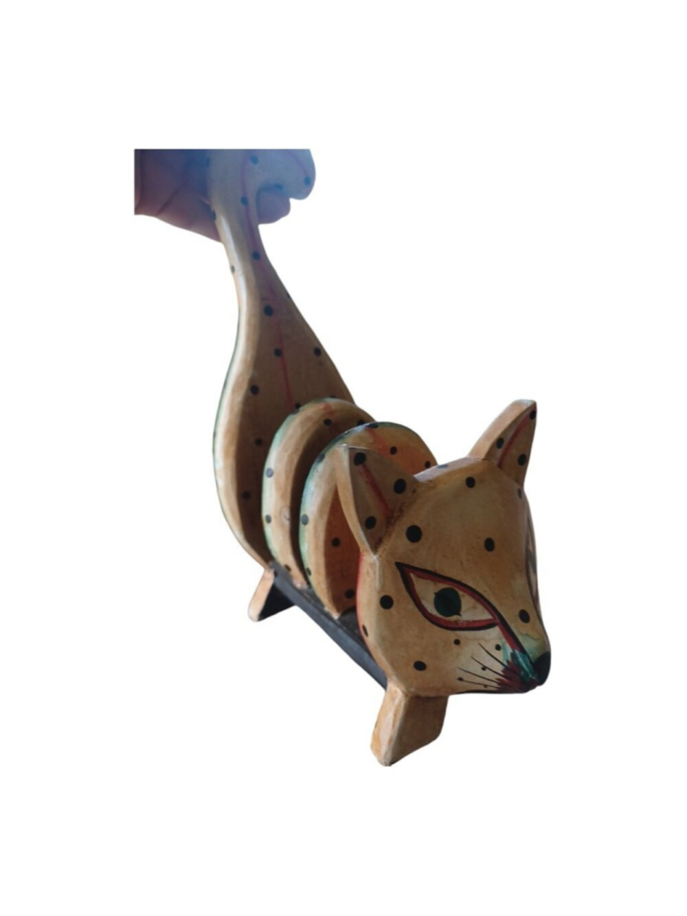 Vintage wooden cat organizer